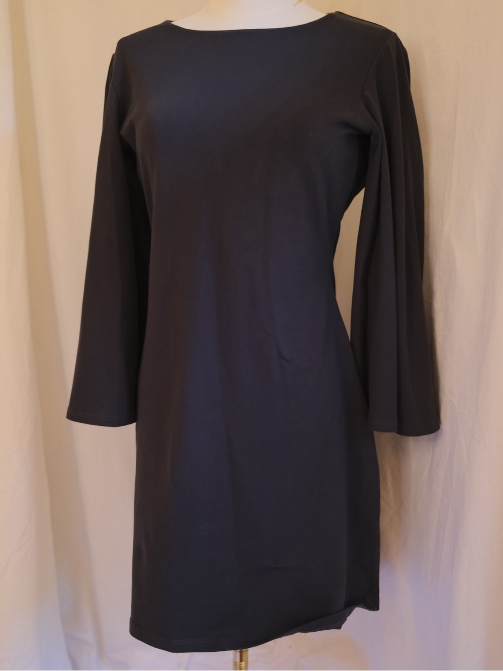Susana Monaco Open Back Bell Sleeve Mini Dress Gray Size S